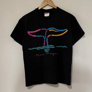 Vintage San Diego California Whale Tail T-Shirt / Medium / Single Stitch